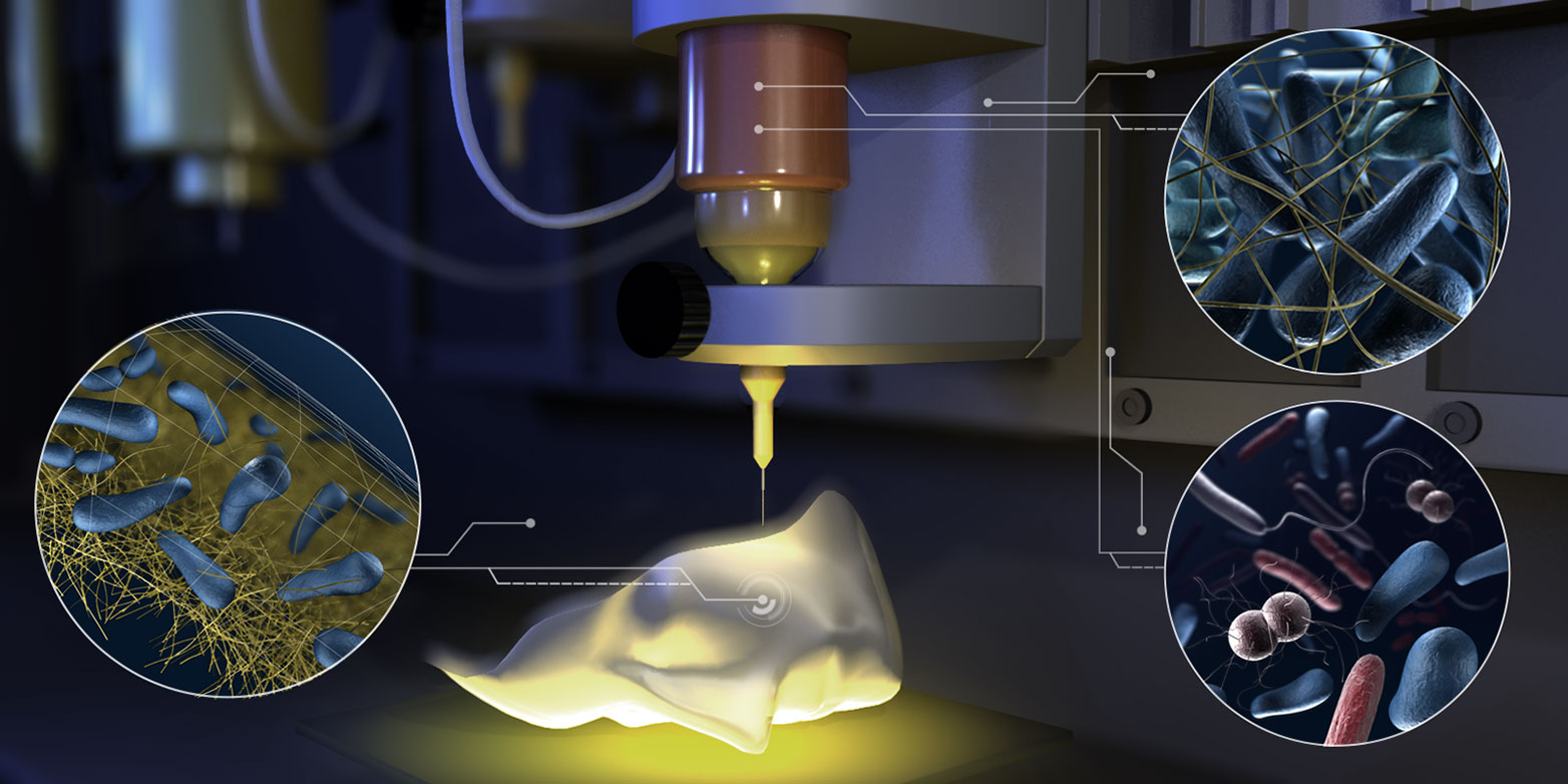 Yaşayan Bakterileri Mürekkep Olarak Kullanan 3D Yazıcı