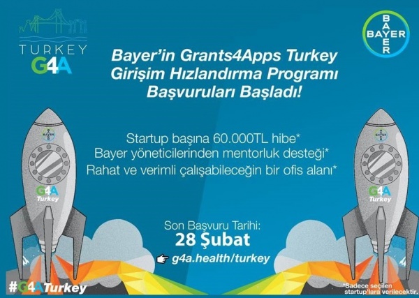 Bayer Girişim Hızlandırma Programı Grants4Apps Turkey 2019 için başvurular başladı